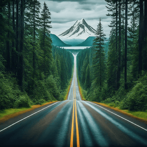 Image of The One Road Headed into The Weirdness of Scotland, Washington